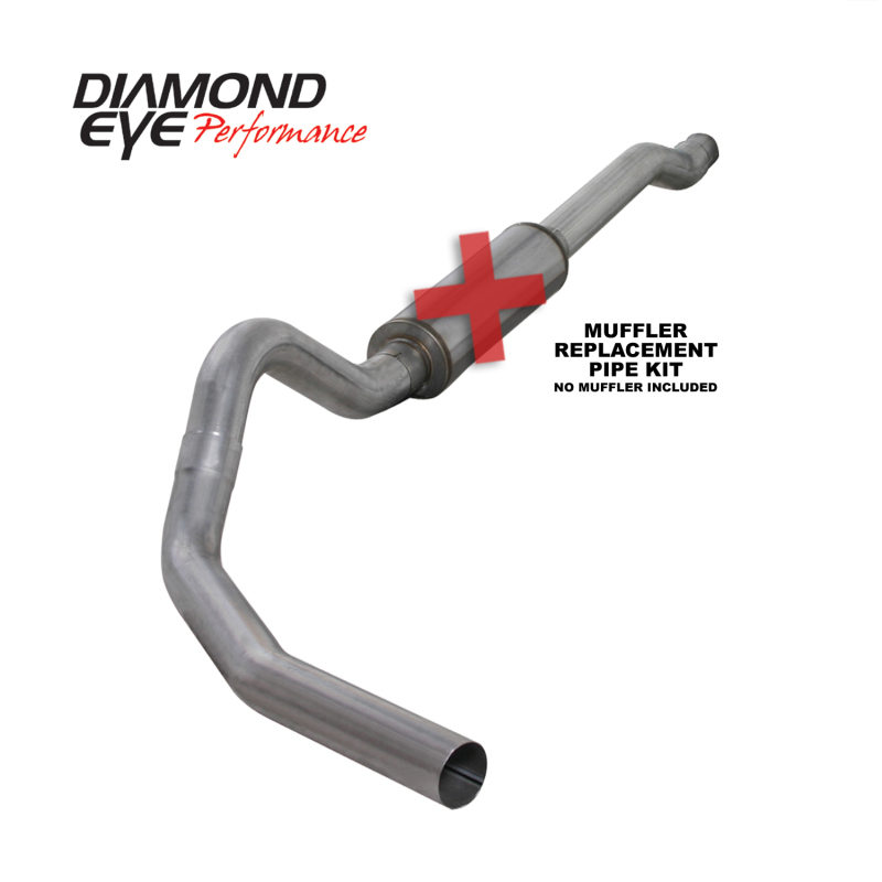 Ford F350 Performance Exhaust - Diamond Eye Performance - Cat Back, Single Rear Exit - `03-`07